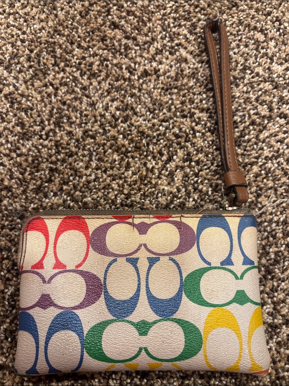 Accessory Rainbow Coach Wristlet/Pouch - Picture 3 of 6
